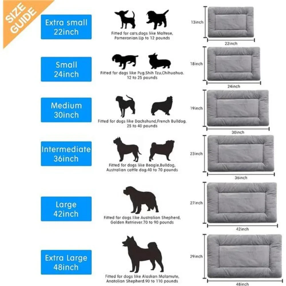 Dog Beds Crate Pad for Medium/Large DogsFit Metal,Ultra Soft,Washable &Anti-Slip